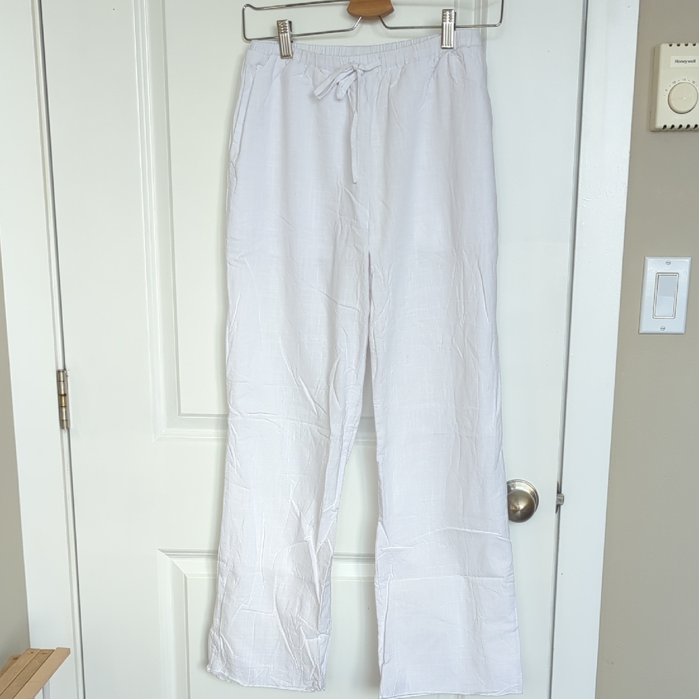 Revolve White Linen Pants